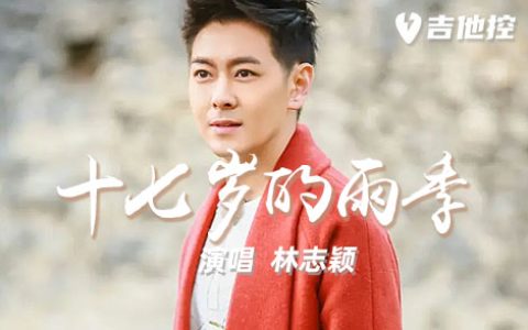 十七岁的雨季吉他谱,林志颖歌曲,D调简单指弹教学简谱,3张六线谱图片