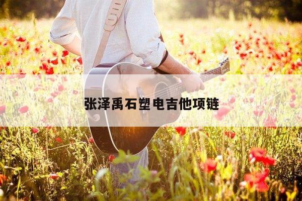 张泽禹石塑电吉他项链