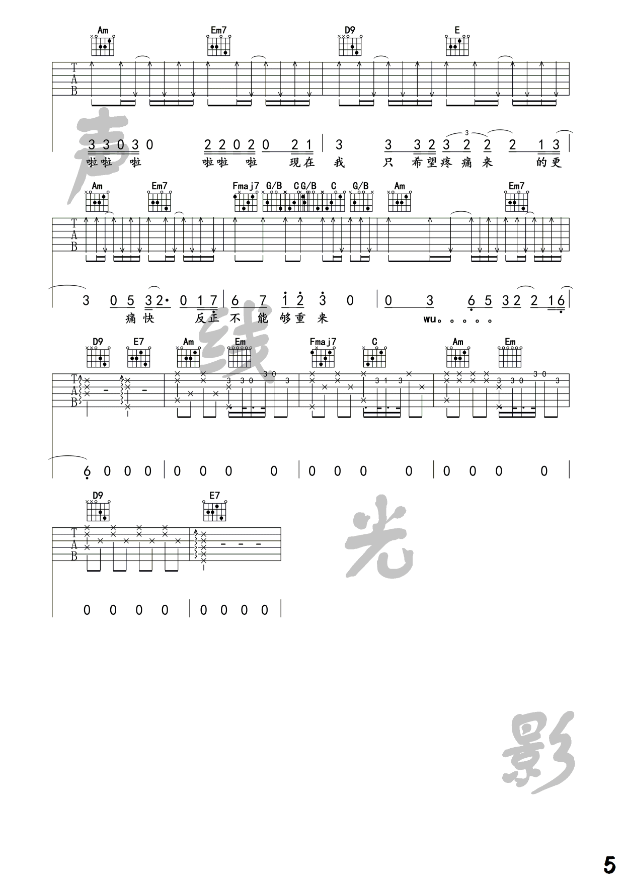 梁博 - 男孩 [C调 原版 弹唱] 吉他谱